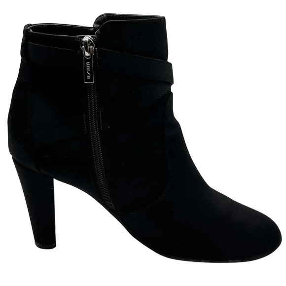 Unisa Unryder Womens 8.5M Black Ankle Bootie Buckle Straps Zip up Biker Boots - Picture 6 of 16